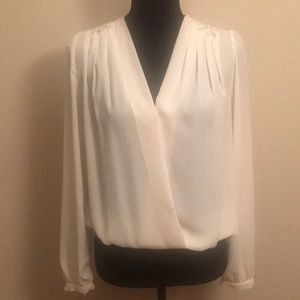 White blouse with shoulder embroidery - small